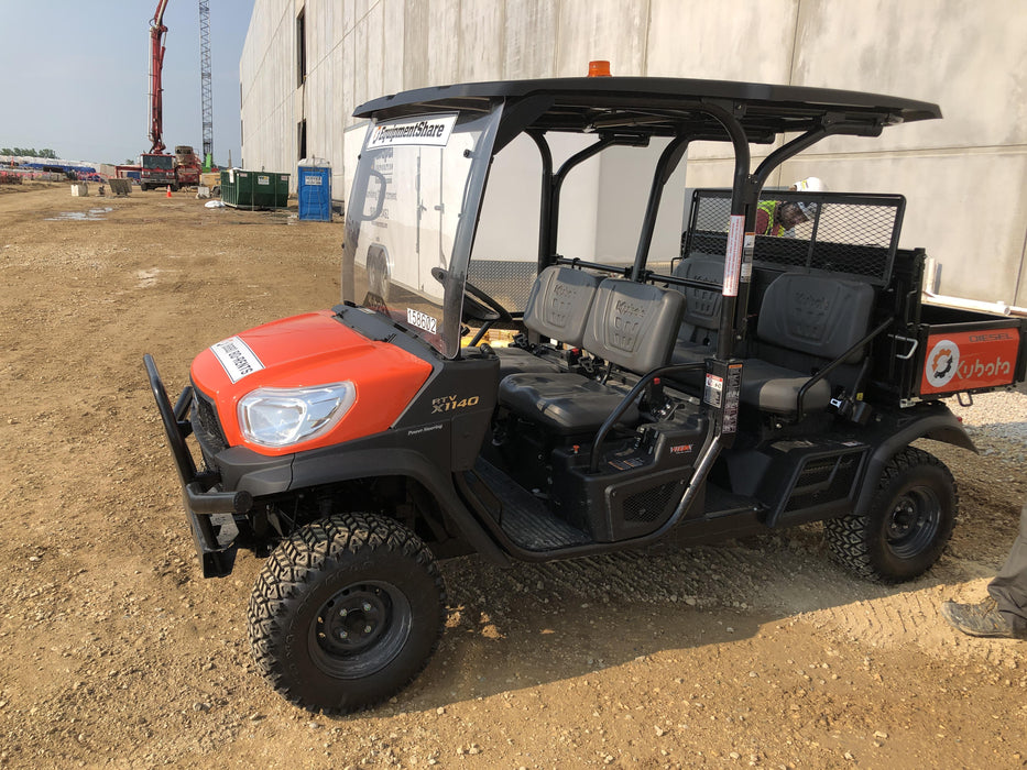 2021 Kubota RTV-X1140W-H Plastic Canopy, Windshield Acrylic Clear, LED Strobe Light, Wire Harness Kit, Back up Alarm