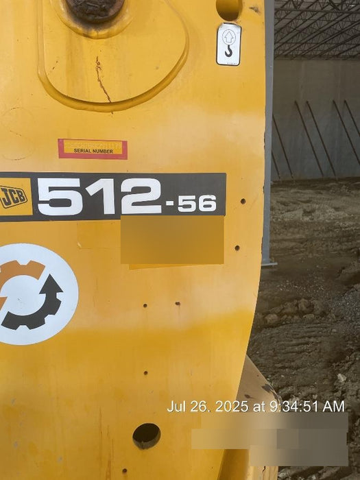 2020 JCB 512-56 Canopy, 74Hp, Solid Tires, Work Lights, Beacon, Aux Hydraulics, Back up Alarm, Lifting Eye, ES Decals