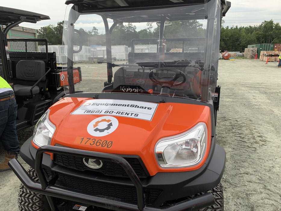 2021 Kubota RTV-X1140W-H Plastic Canopy, Windshield Acrylic Clear, LED Strobe Light, Wire Harness Kit, Back up Alarm