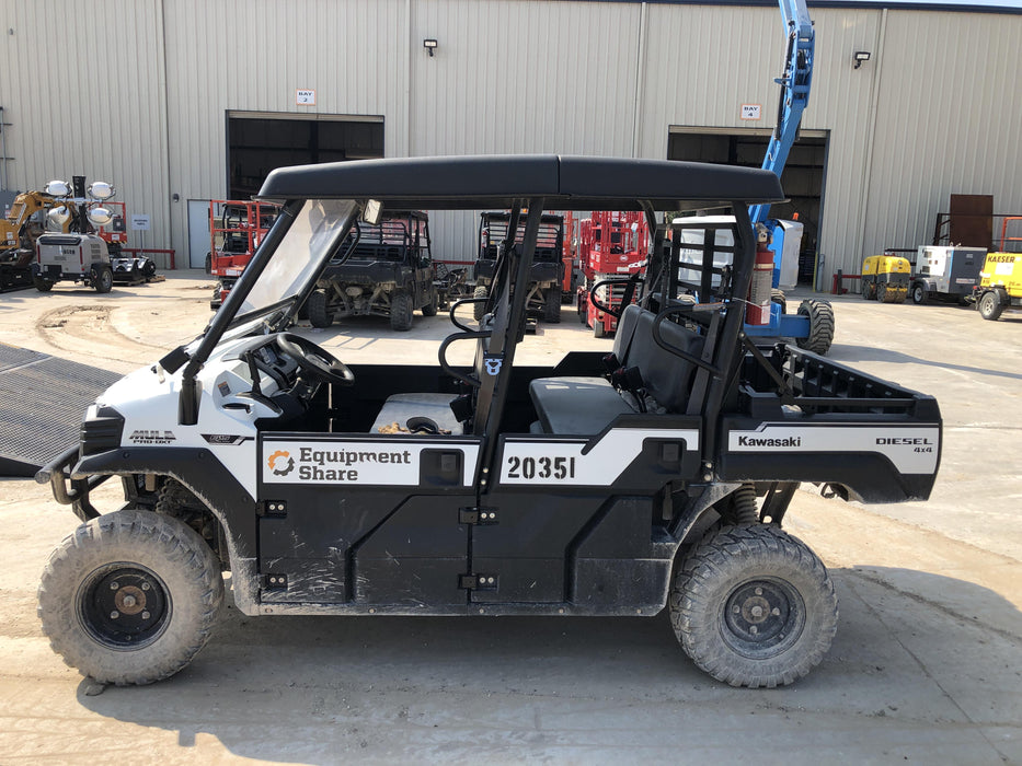 2018 Kawasaki MULE PRO-DX Kawasaki Mule 4x4 Diesel UTV w/Hard Top, Windshield, Beacon, Backup Alarm, ES Keypad/Hardware Installed