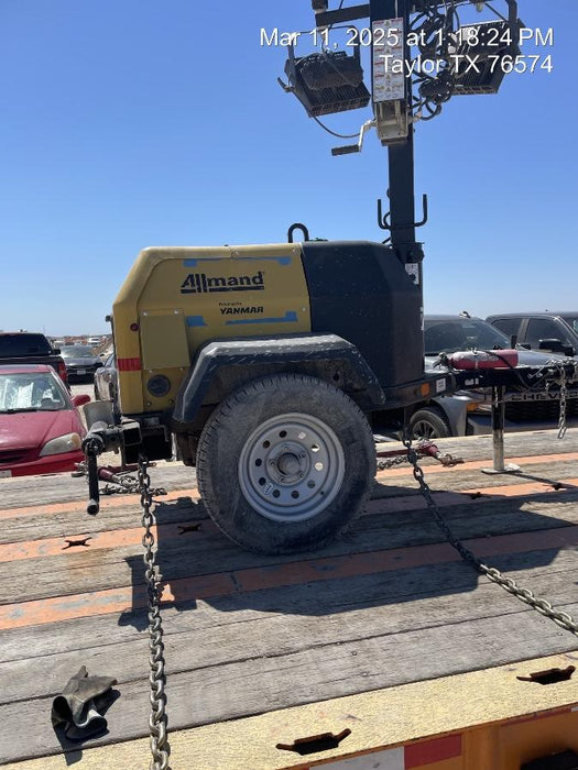 2022 Allmand NLV3GR (4) LED Light Fixture 350W, 23' Vertical Mast, 3kW Prime, Towable, ES Decals, T3