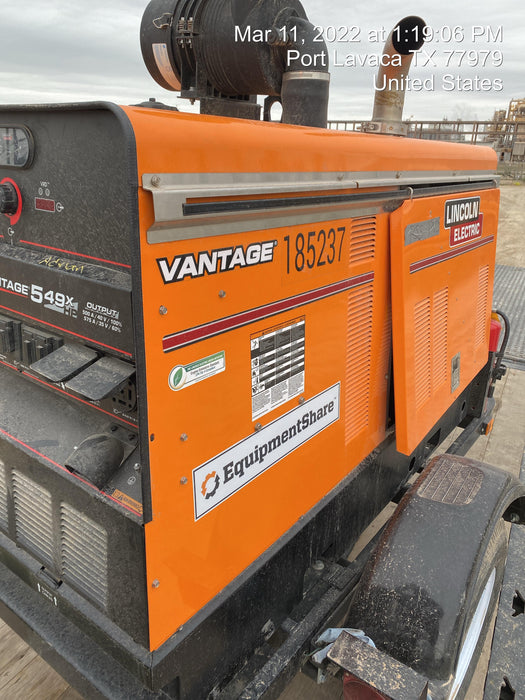 2021 Lincoln Electric Vantage 549X Ready Pak 3, ORANGE (includes trailer, cable rack, fender light kit)