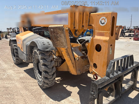 2019 JCB 512-56 74 HP w/Open ROPS, Beacon, Aux Hydraulics, Worklights, Solid Tires w/60" Carriage/Forks