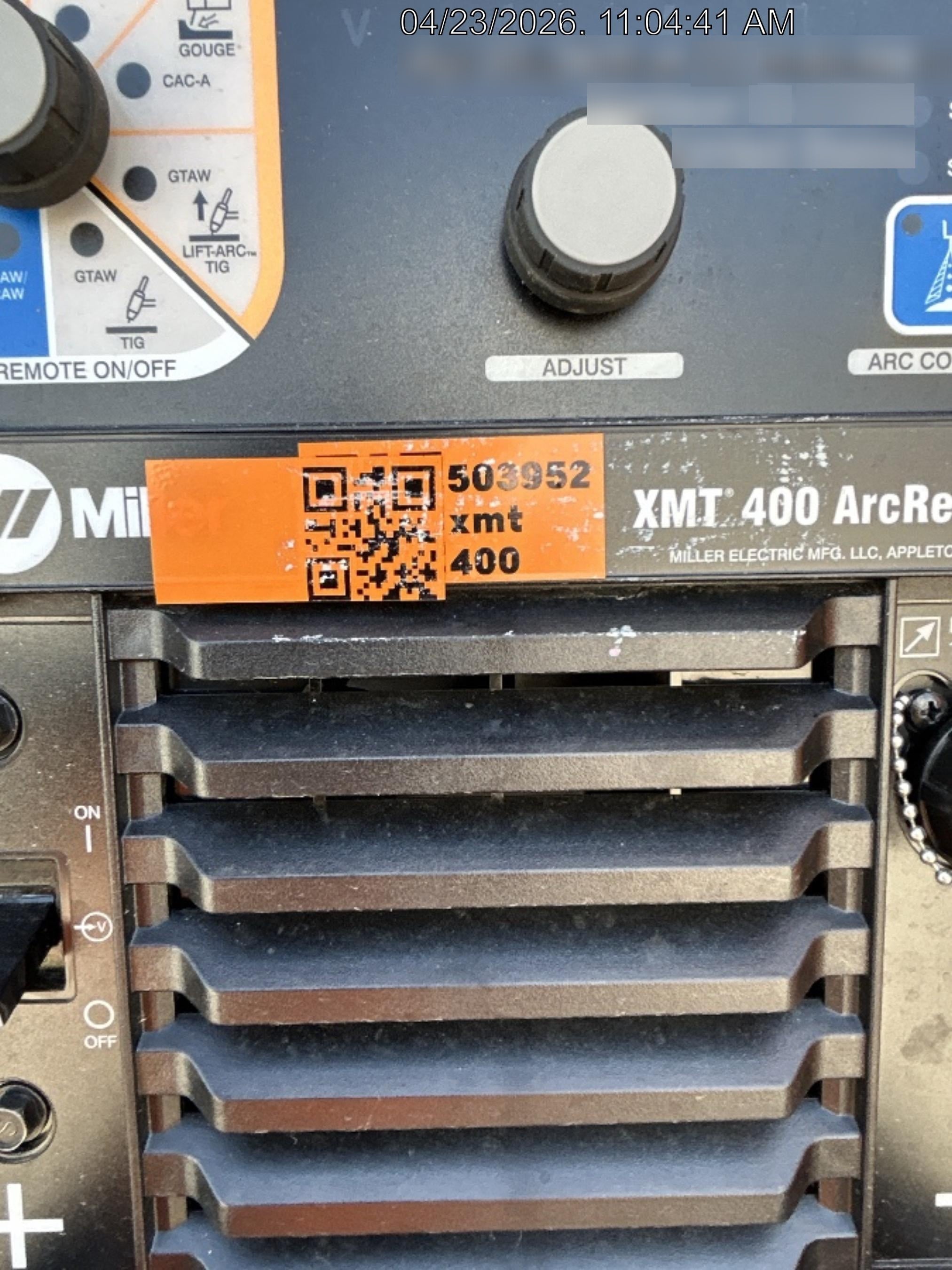 2025 MILLER ELECTRIC XMT 400