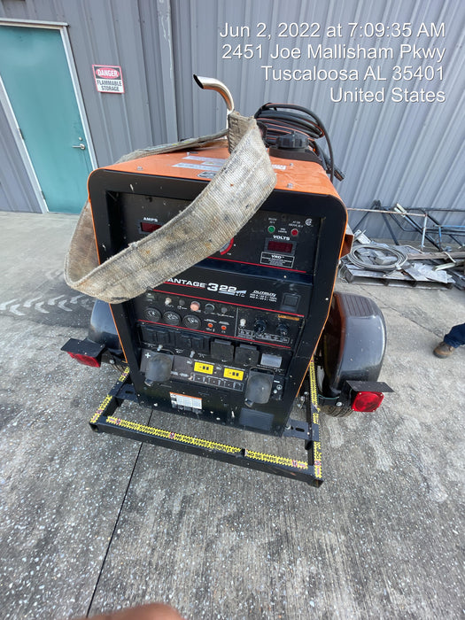 2021 Lincoln Electric Vantage 322 Vantage 322 Ready Pak 3 w/ Decals, ORANGE (includes trailer, cable rack, fender light kit) NO Telematics