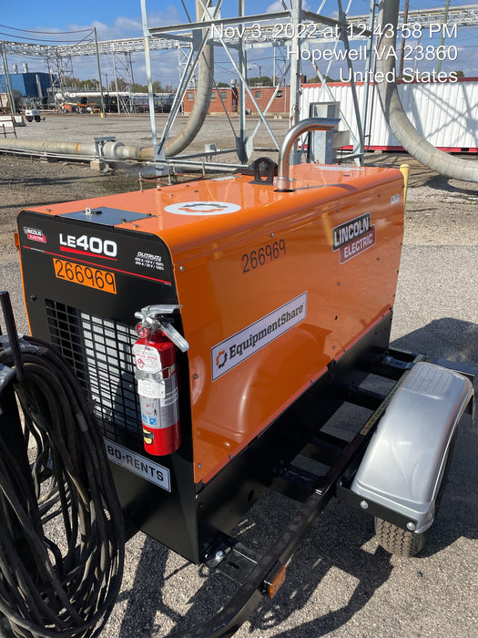 2022 Lincoln Electric LE400 Kubota V1505, Trlr, Cable Rack, Light Kit, ES Decals, T3