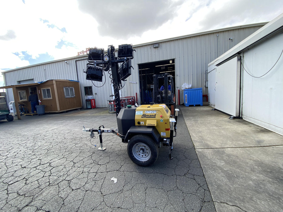 2022 Allmand NLV3GR (4) LED Light Fixture 350W, 23' Vertical Mast, 3kW Prime, Towable, ES Decals, T3