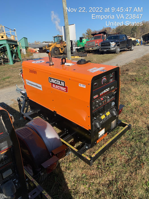 2022 Lincoln Electric LE400 Kubota V1505, Trlr, Cable Rack, Light Kit, ES Decals, T3