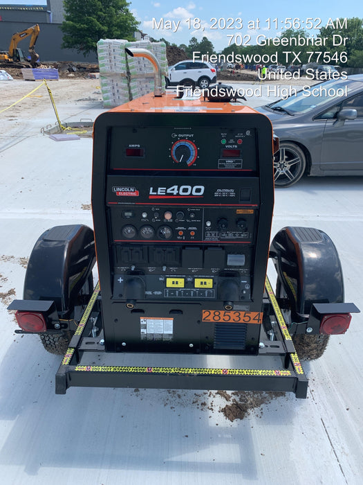 2022 Lincoln Electric LE400 Kubota V1505, Trlr, Cable Rack, Light Kit, ES Decals, T3