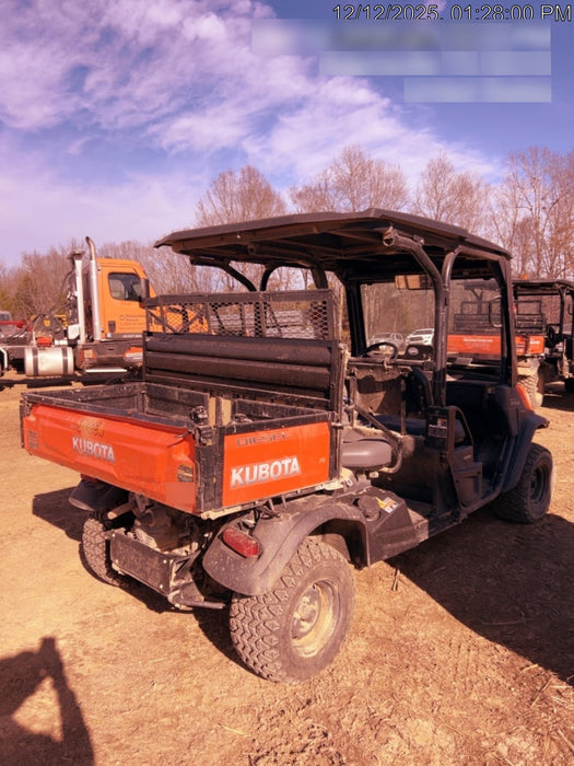 Kubota RTV-X1140W-H 4wd Utility Cart, LED Strobe, Windshield Tempered Glass, Plastic Canopy, Wire Harness Kit, Backup Alarm