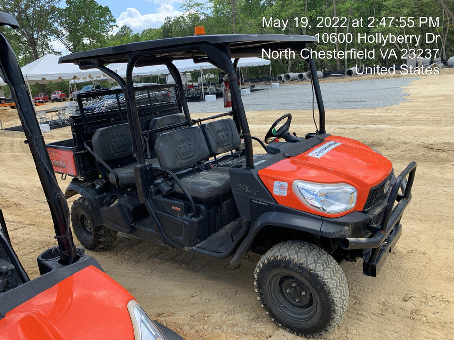 2020 Kubota RTV-X1140W-H 4WD utility cart -LED strobe -Windshield tempered glass -Plastic canopy -Wire harness kit -Backup alarm
