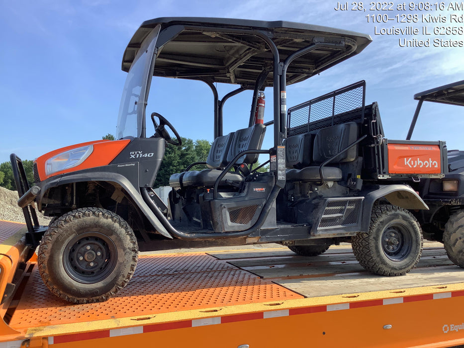 2022 Kubota RTV-X1140W-H Plastic Canopy, Windshield Acrylic Clear, LED Strobe Light, Wire Harness Kit, Back up Alarm