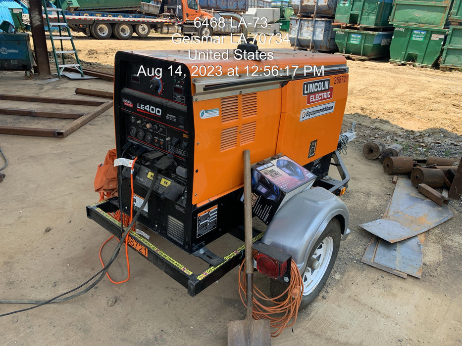 2022 Lincoln Electric LE400 Kubota V1505, Trlr, Cable Rack, Light Kit, ES Decals, T3