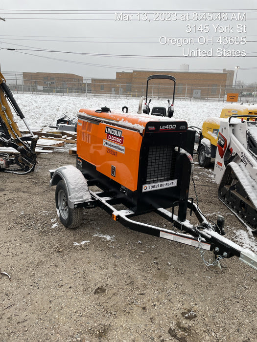 2022 Lincoln Electric LE400 Kubota V1505, Trlr, Cable Rack, Light Kit, ES Decals, T3