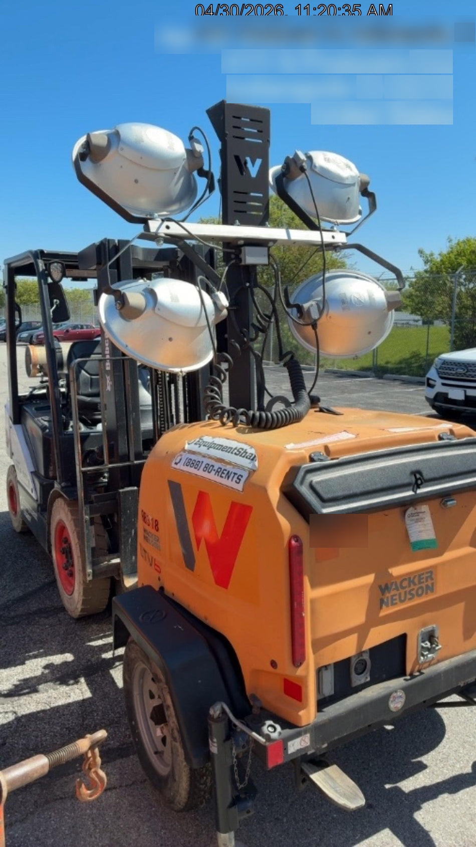 2020 Wacker Neuson LTV6K Ball 2/Pintle 2.5 Combo Hitch Kubota Cold Weather D1X05 Kubota Engine Block Heater D1X05 Telematics EQ SH Kubota
