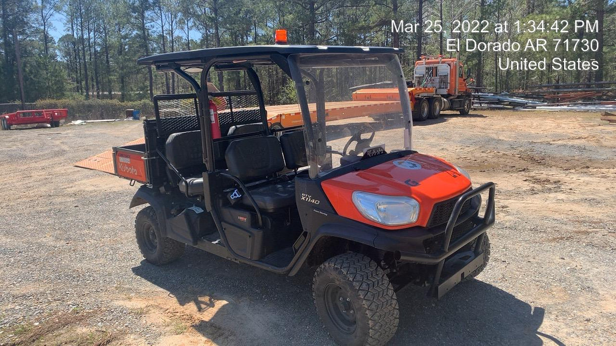 2021 Kubota RTV-X1140W-H Plastic Canopy, Windshield Acrylic Clear, LED Strobe Light, Wire Harness Kit, Back up Alarm