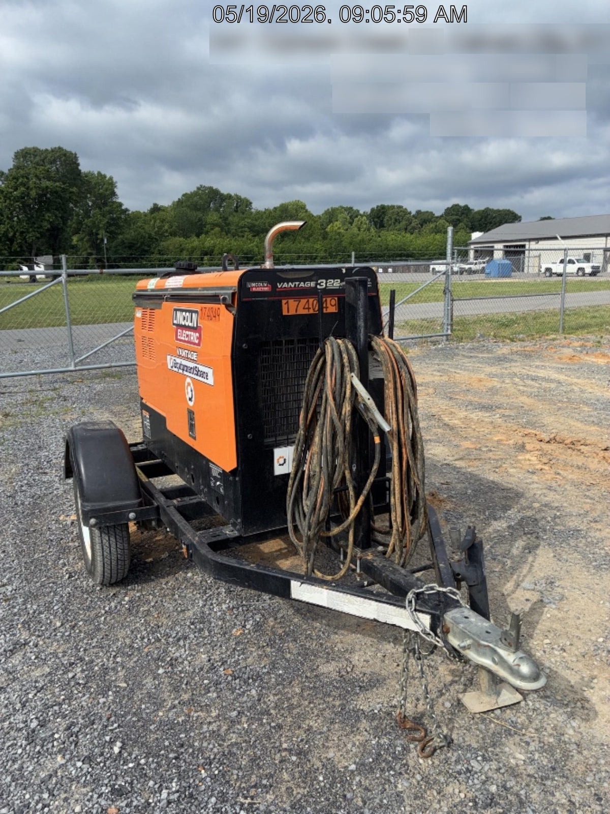 2021 Lincoln Electric Vantage 322 Vantage 322 Ready Pak 3 w/ Decals, ORANGE (includes trailer, cable rack, fender light kit) NO Telematics
