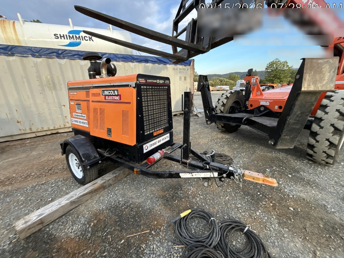 2021 Lincoln Electric Vantage 549X Ready Pak 3, ORANGE (includes trailer, cable rack, fender light kit)