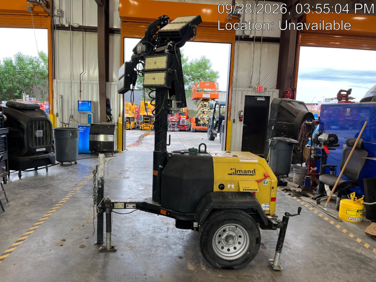2022 Allmand NLV3GR (4) LED Light Fixture 350W, 23' Vertical Mast, 3kW Prime, Towable, ES Decals, T3