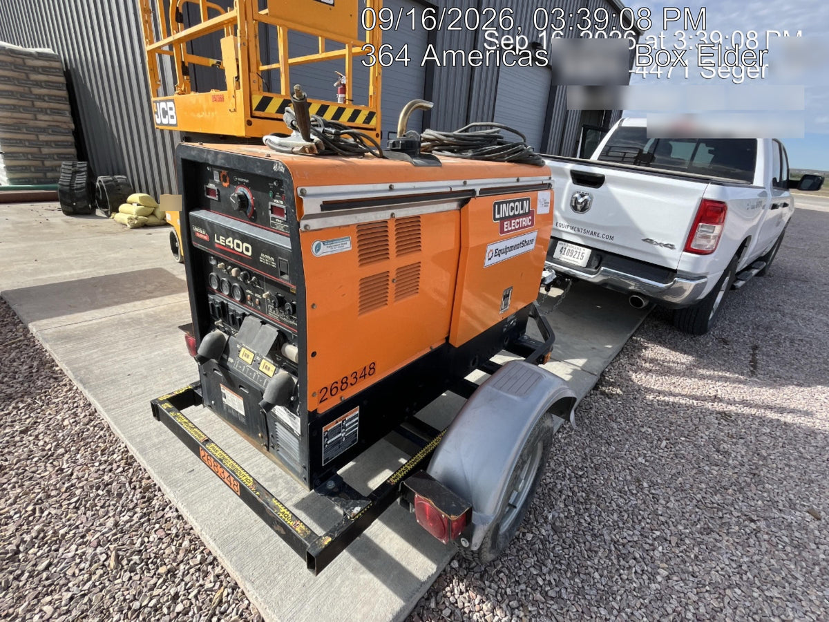 2022 Lincoln Electric LE400 Kubota V1505, Trlr, Cable Rack, Light Kit, ES Decals, T3