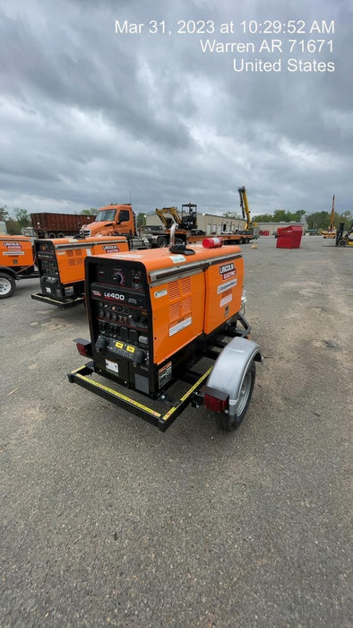 2022 Lincoln Electric LE400 Kubota V1505, Trlr, Cable Rack, Light Kit, ES Decals, T3