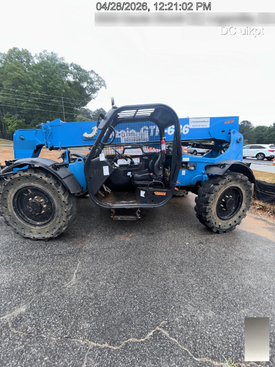 2018 Genie GTH-636 Genie GTH-636 w/Open ROPS, Solid Tires, beacon/work lights, 48" carriage/forks