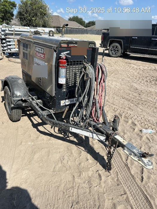2019 Lincoln Electric Vantage 322 Lincoln Vantage 322 Welder w/Trailer, Light Kit, Cable Rack