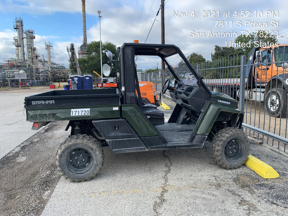 2021 Yanmar YU1000 Canopy, Steel Wheel, Poly WindShield, Beacon, Backup Alarm