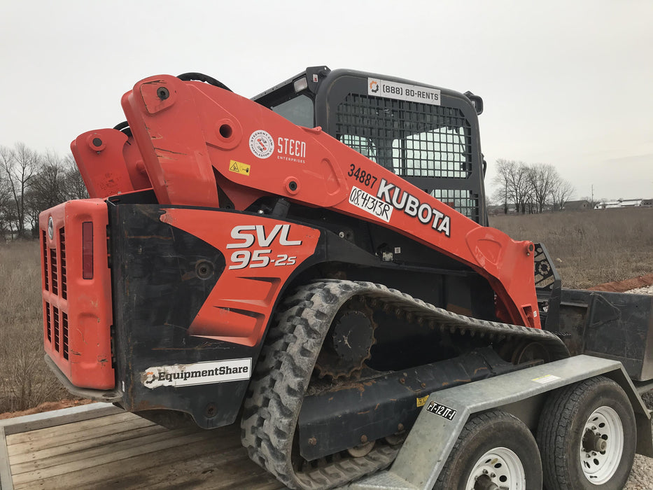 2019 Kubota SVL95-2S Cab/Heat/Air, Standard Tracks, Standard Flow, Hydraulic QC 80" HD Tooth Bucket