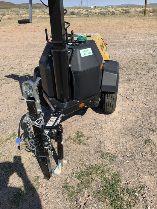 2022 Allmand NLV3GR (4) LED Light Fixture 350W, 23' Vertical Mast, 3kW Prime, Towable, ES Decals, T3