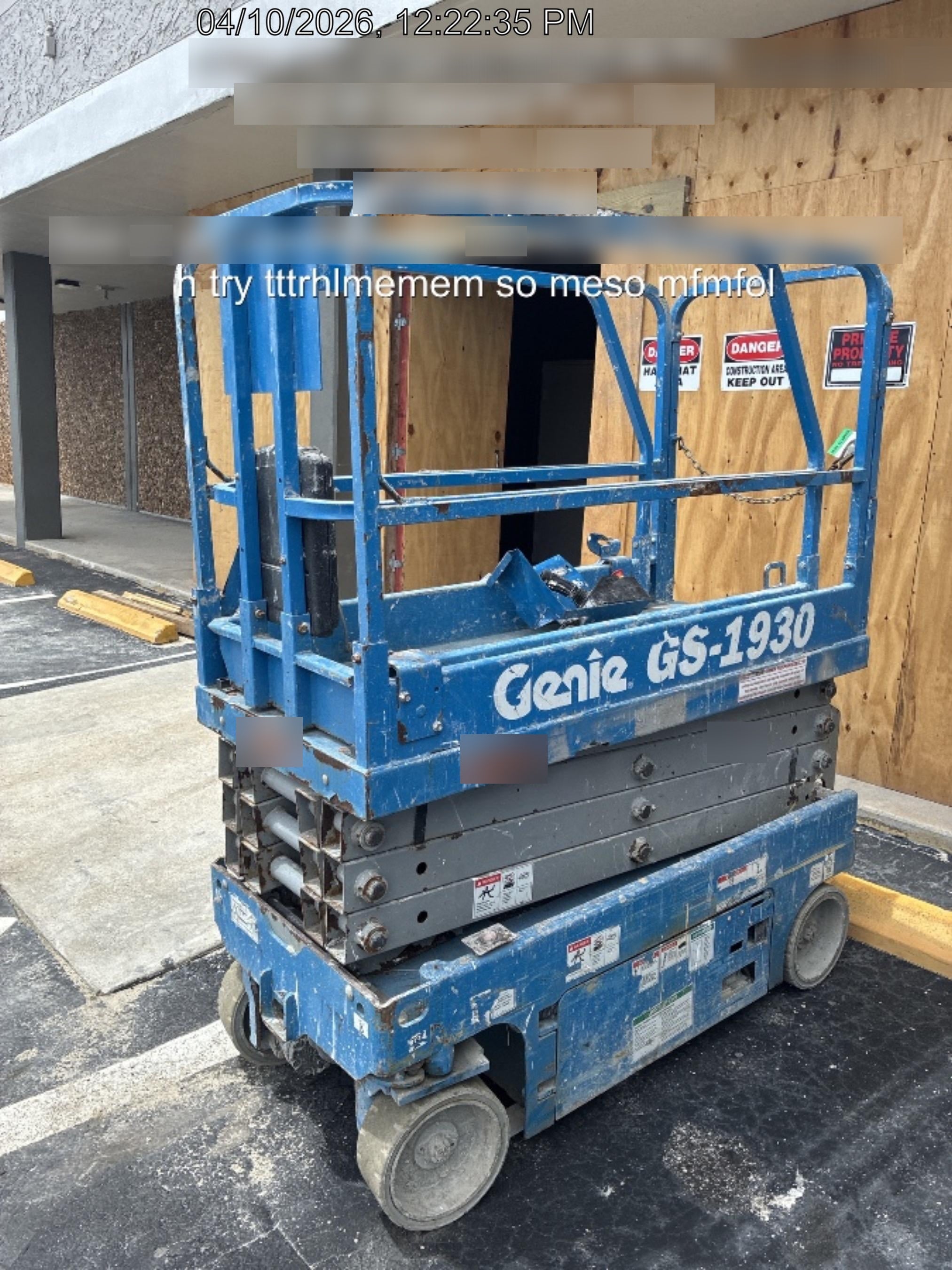 2018 Genie GS-1930 Genie GS-1930 w/Fixed Rail, Chain Entry