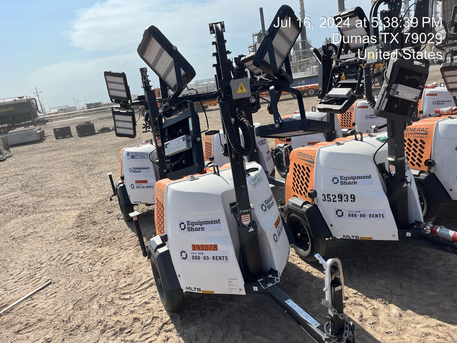 2024 Generac MLT2 Diesel, Flex Switch 120V Input, Powerzone Controller, 
(4) 320W LED Lights, 4kW Generator, 39.9 Gal Fuel Tank, 2" Ball, T3