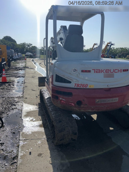 2019 Takeuchi TB260 Takeuchi TB260 Canopy w/Rubber Tracks, Auxiliary Hydraulics, Standard Blade, Manual QC