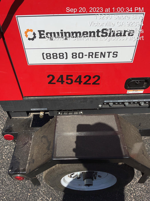 2022 Shindaiwa DGW400MDL Kubota D902 Engine, 23 HP, Dual Op Welder, Wire, Arc, Droop Stick, Tig, and CC Stick Functionality, Simulphase, 3 Phase and 1 Phase Gen Output, Single Axle NB Trlr, Slr Trckl Chrg 12V 12W, Fire Ext