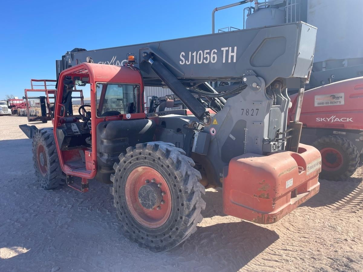 2018 Skyjack SJ1056 TH Skyjack 1056 TH Telehandler w/Open ROPS, Work Lights/Beacon, Solid Tires, 60" Carriage and Forks