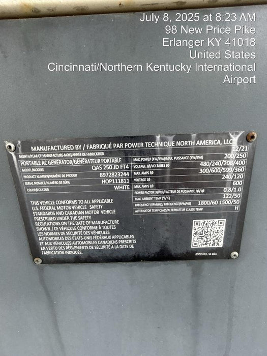 2021 ATLAS COPCO QAS250