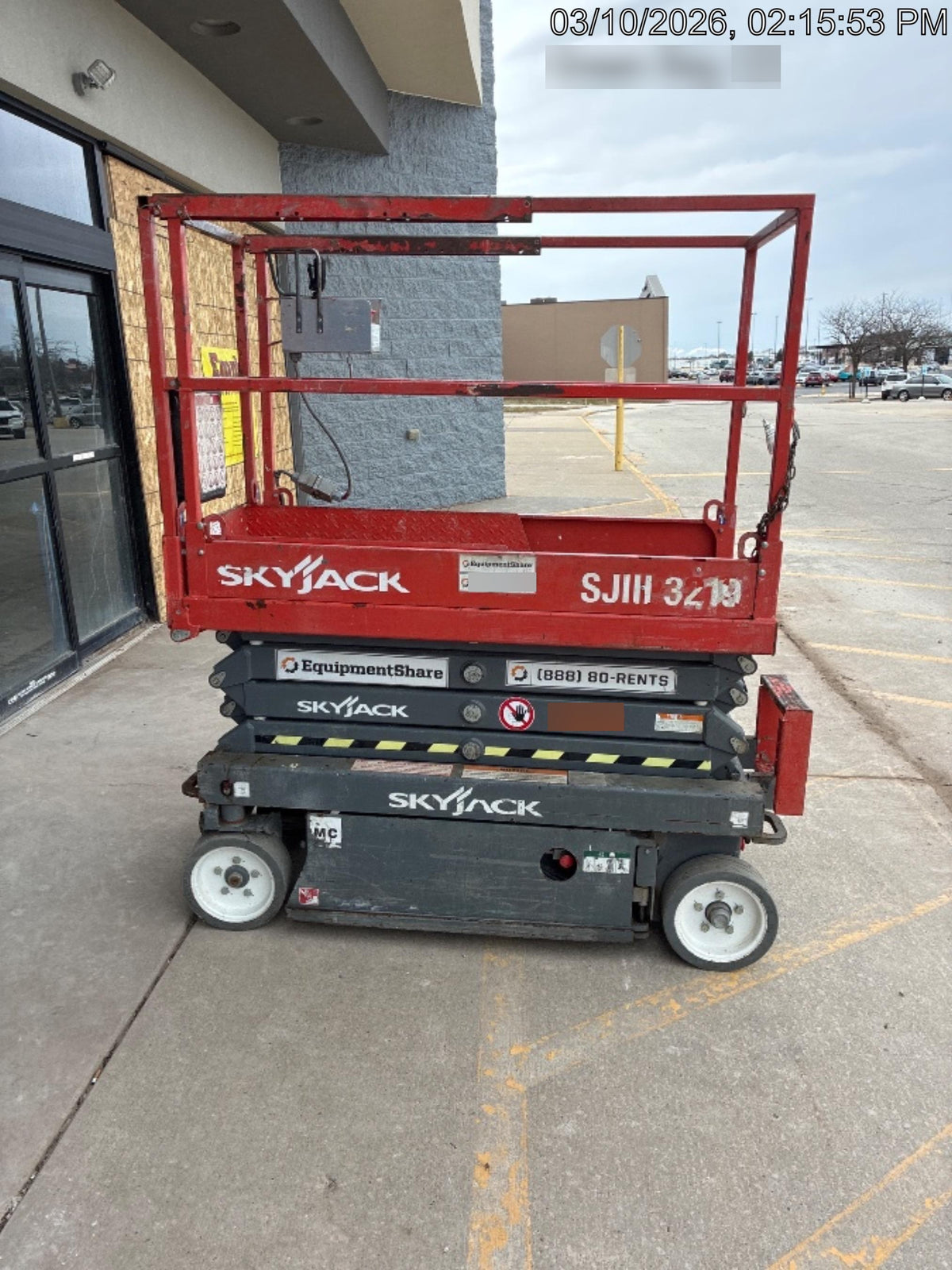 2016 Skyjack SJIII-3219 Standard Rental Specs
