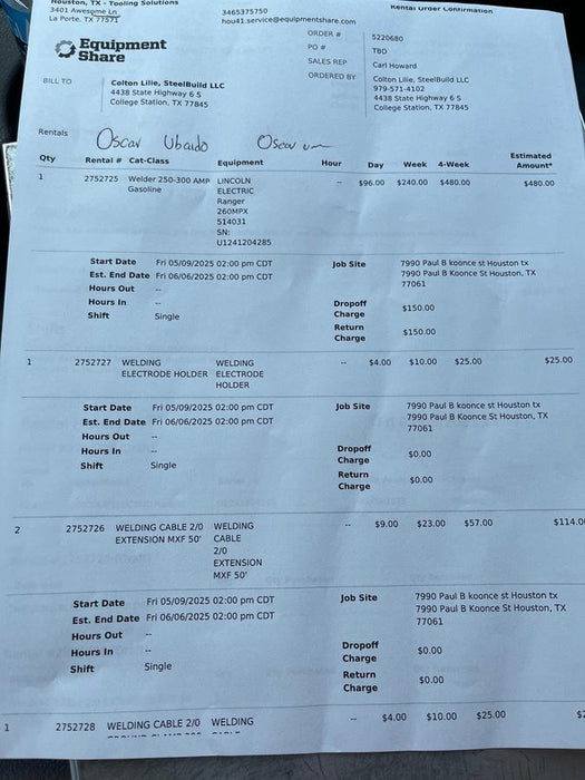 2025 LINCOLN ELECTRIC Ranger 260MPX