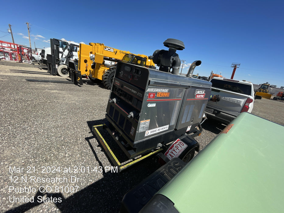 2021 Lincoln Electric Air Vantage 566 Air Vantage 566X Ready Pak 3 (includes trailer, cable rack, fender light kit); no telematics