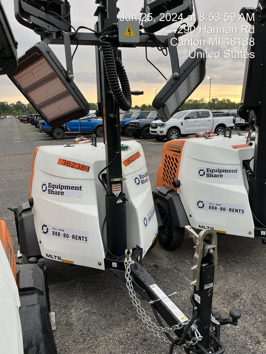 2023 Generac MLT2 Diesel, Flex Switch 120V Input, Powerzone Controller, 
(4) 320W LED Lights, 4kW Generator, 39.9 Gal Fuel Tank, 2" Ball, T3