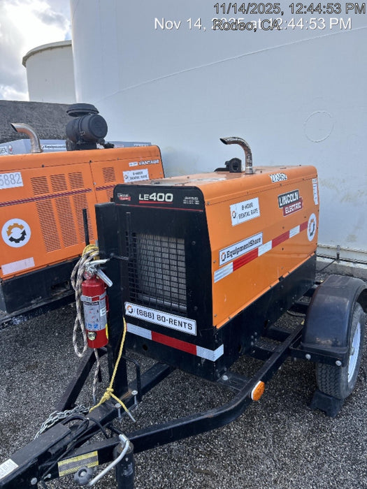 2022 Lincoln Electric LE400 Kubota V1505, Trlr, Cable Rack, Light Kit, ES Decals, T3