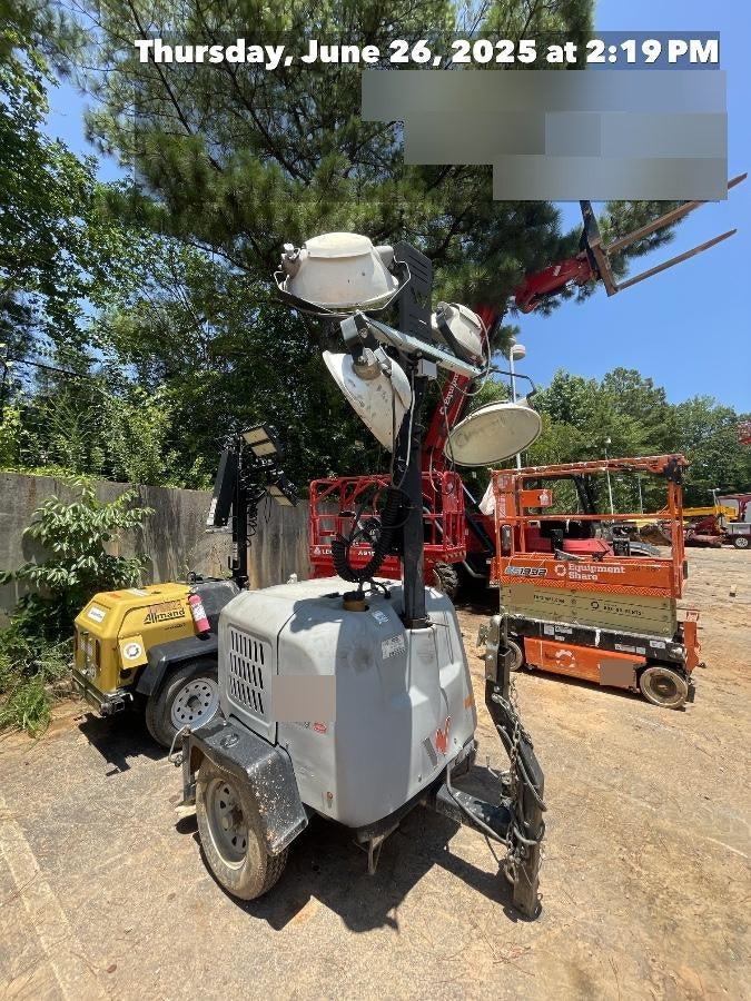 2019 Wacker Neuson LTV6L-MH Wacker Neuson LTV6L Mobile Light Tower w/Fuel Level Sensor Installed