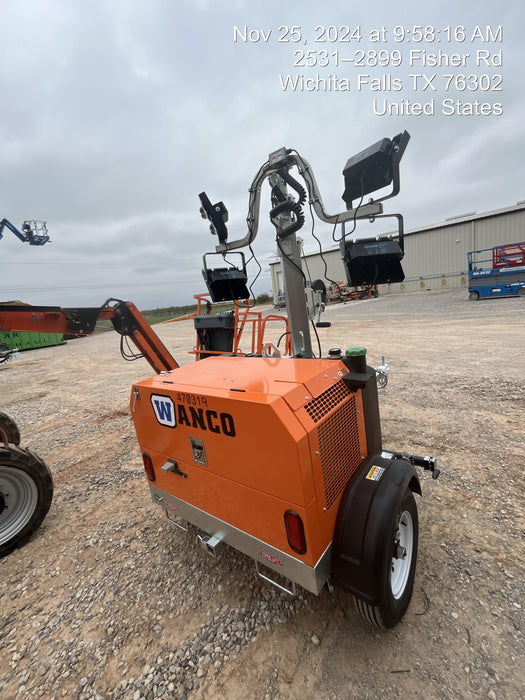 2024 Wanco WLTT-4MM4K Diesel, Deep Sea Controller, Shore Power Plug, Auto Start, (4) 350W LED Floodlights, 4kW Generator, 60 Gal Fuel Tank, 2" Ball, T3