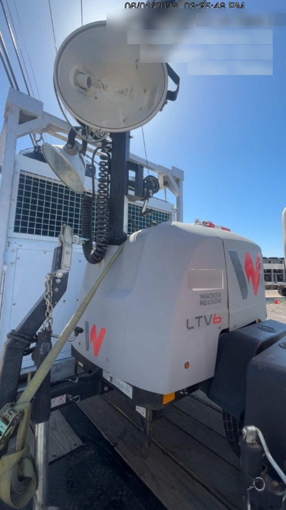 2019 Wacker Neuson LTV6L-MH Wacker Neuson LTV6L Mobile Light Tower w/Fuel Level Sensor Installed
