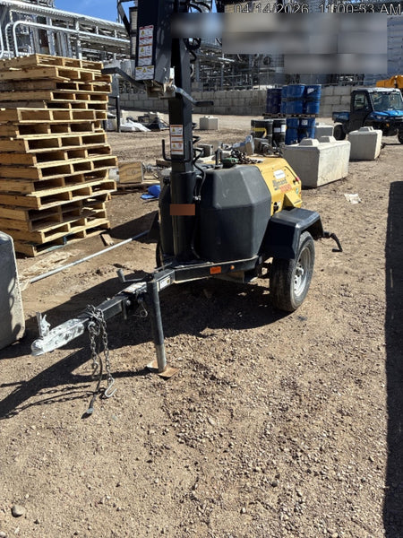 2020 Allmand NLV3GR (4) LED Light Fixture 350W, 23' Vertical Mast, 3kW Prime, Towable, Deep Sea L401, Leveling Jacks, Yanmar T4F 5.8hp