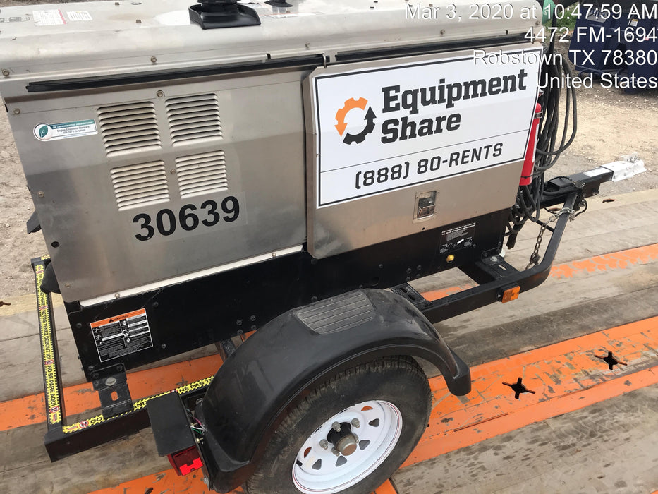 2019 Lincoln Electric Vantage 322 Welder Ready-Pak 3, Two wheel trailer, Fender and Light kit, Cable Rack