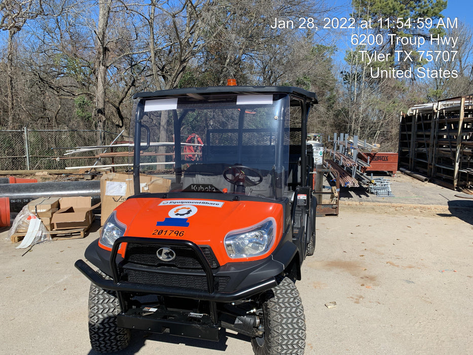 2022 Kubota RTV-X1140W-H Plastic Canopy, Windshield Acrylic Clear, LED Strobe Light, Wire Harness Kit, Back up Alarm