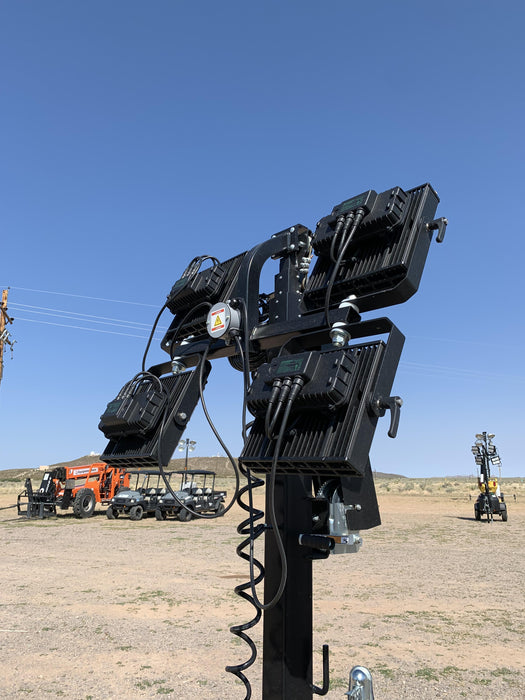 2022 Allmand NLV3GR (4) LED Light Fixture 350W, 23' Vertical Mast, 3kW Prime, Towable, ES Decals, T3