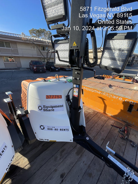 2023 Generac MLT2 Diesel, Flex Switch 120V Input, Powerzone Controller, 
(4) 320W LED Lights, 4kW Generator, 39.9 Gal Fuel Tank, 2" Ball, T3