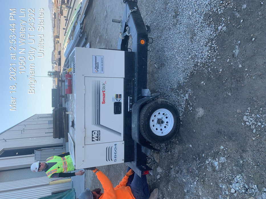 2020 Multiquip DLW400ESA4 400 amp Welder, 14kW, 120/240V, T4F Kubota, Trailer